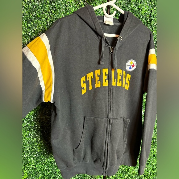 Vintage NFL Pittsburg Steelers Full Zip Hooded Jacket - Picture 5 of 9